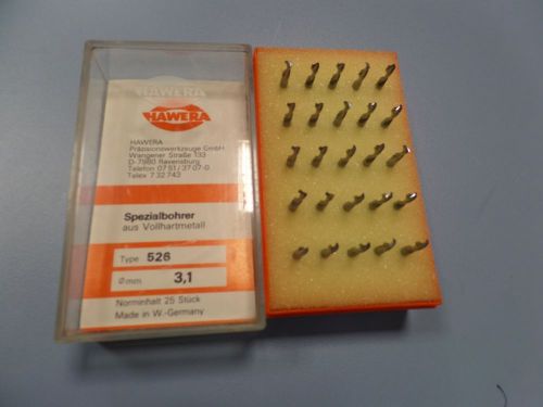 HAWERA 25pcs. Special Micro Carbide Drill Bits 3.1mm, PCB