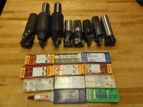 (8) Asst Sandvik, SECO, Kennametal Milling, Chamfering, Ball Nose Insert Tools