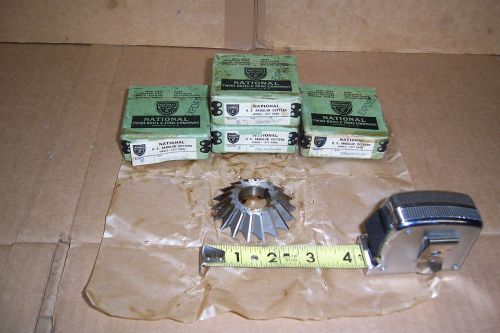 LOT OF 4, HS ANGULAR CUTTERS, LEFT HAND, 45 DEG. NATIONAL DRILL, 2-1/2X1/2X7/8