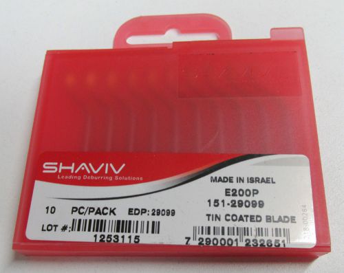 10PCS TYPE E200P HSS TIN COAT BI-DIRECTIONAL DEBURRING BLADES SHAVIV