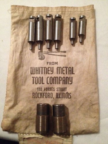 Whitney Punches 1/2 x 3/6 , 1/2 x 1/4, 7x16 x 3/16 w/ Original mailing bag!