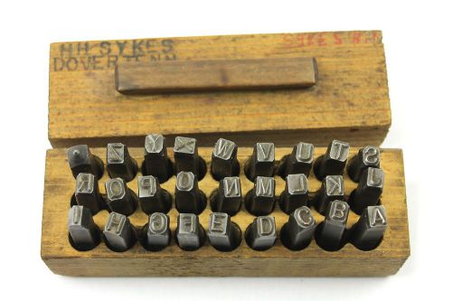 (27) Sears vintage Steel Hand Punch Die LETTERS Stamp Set 1/4 in