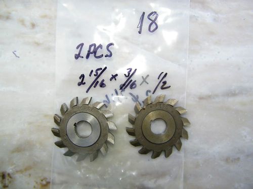 2-PCS -MORSE - USA -STRAIGHT SIDE MILLING CUTTERS -USA- 2 15/16 X 3/16 X 1/2