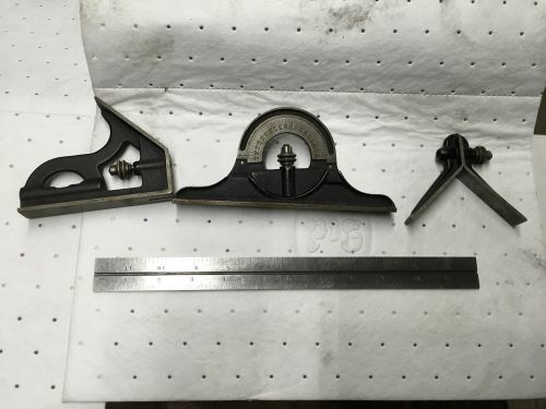 Starrett.square+center+protractor+12&#034;rule...combination set for sale