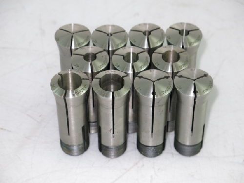 11 HARDINGE 5C METRIC ROUND COLLETS &amp; E1