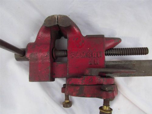 CAST IRON SWIVEL BENCH VISE SAMSON  JR 3&#034; 15 LB BLACK SMITH ANVIL CARPENTER VISE