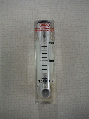 Dwyer Rate Master SCFH Air Gauge Scale Flow Meter 0-200