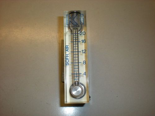 Key Instruments 20 SCFH Air Flow Meter - Ball moves in Tube - #10