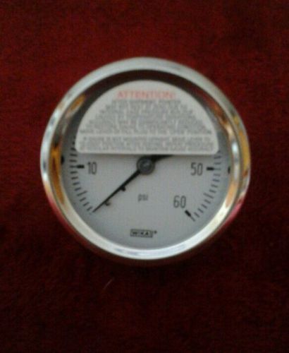 WIKA  Pressure Gauge, 0-60 PSI, 2.5&#034; Dial w/ 1/4&#034; NPT Rear Mount, Dry NWOB