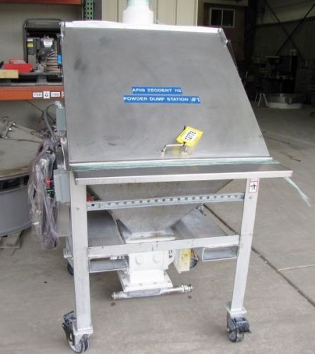 USED HAPMAN STAINLESS STEEL BAG DUMP STATION