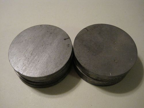 Lot of 8, 3/8&#034; Steel Plates, Disc Shaped, 4&#039;&#039; Diameter, .375&#034;, Circle