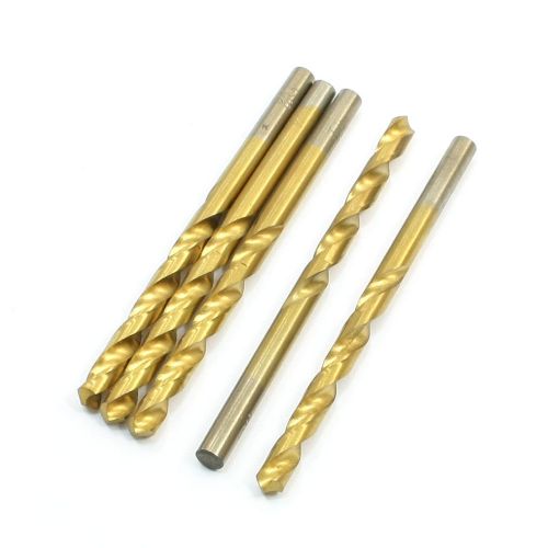 5pcs 93mm length flute 5.5mm dia straight shank hss twist drilling drill bit for sale