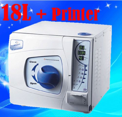 18L Vacuum Steam Autoclaves steriliser Dental Autoclave Sterilizer +Printer NEW