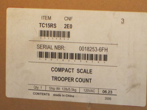 Ohaus TC15RS Trooper Count Compact Scale, 15000 x 2g