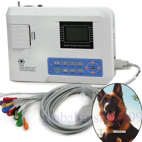 Digital veterinary single 1 channel 12 lead electrocardiograph ecg ekg machine for sale