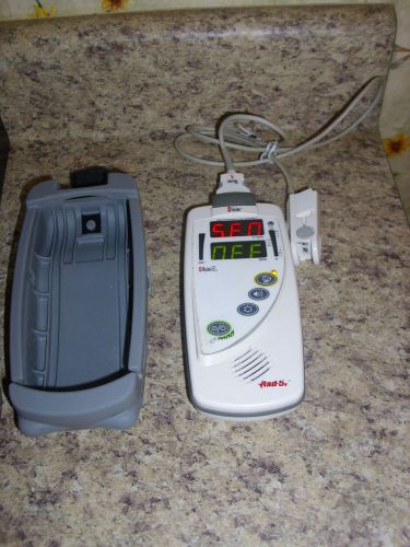 masimo rad -5v pulse oximetry meter spo2 siq pi prbpm used but in good shape