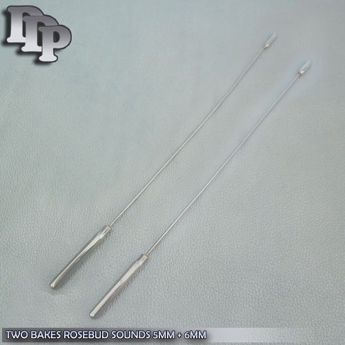 Two Pcs Bakes Rosebud Urethral Sounds 5MM &amp; 6MM