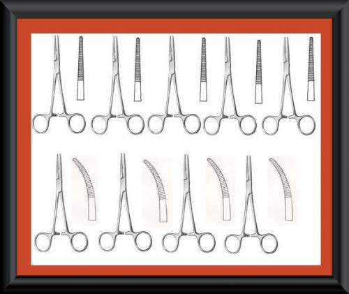 11 ASRTD KELLY LOCKING HEMOSTAT FORCEPS 5.5&#034; SURGICAL   ASTM Stainless Steel