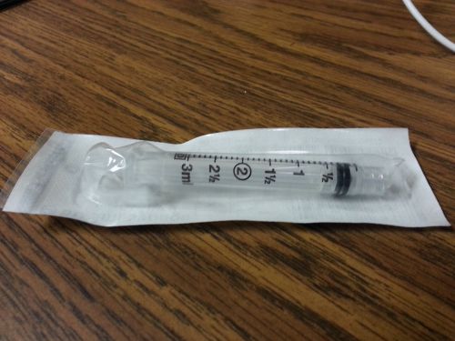 5 BD 3ml Syringe Luer-Lok Tip 309657 Syringe Only Individually Wrapped