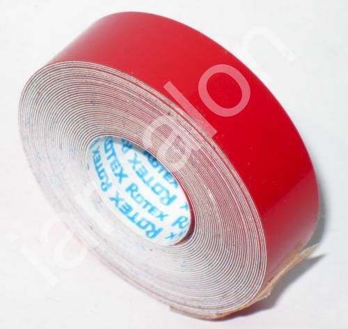 ROTEX embossing Tape Glossy Red 1/2&#034; x 12 Ft NEW Label Labeling