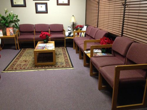 Waiting Room Furniture, 8 patron chairs, tables, and rug.