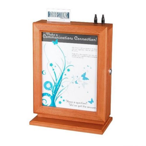 SAFCO Customizable Wood Suggestion Box Cherry 4236CY