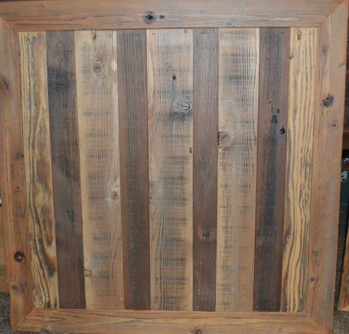 Reclaimed BARN WOOD Table Top 30X30 Urban Rustic Shabby Chic Coffee Reception