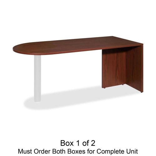 Lorell LLR69380 Essentials Series Mahogany Laminate Desking