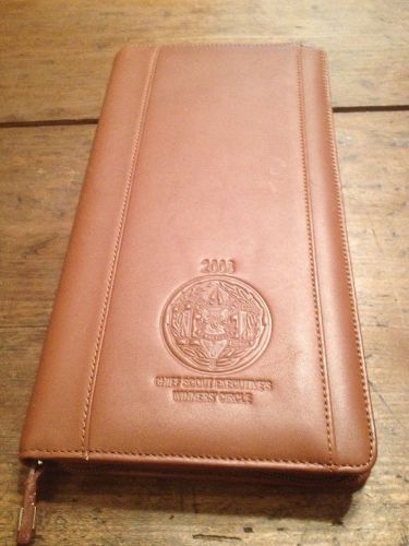 Boy scouts of america.cutter &amp; buck brown leather zipper binder portfolio for sale