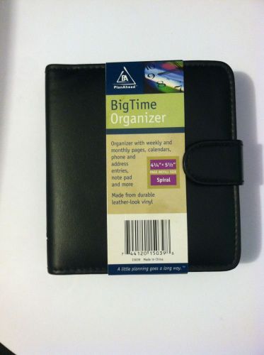 PlanAhead PA Planner Big Time Organizer 4 1/4&#034; x 5 1/2&#034; Black Leather-Like