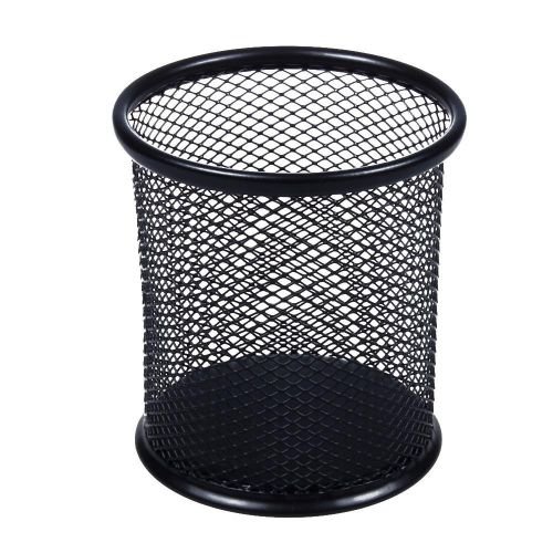 New Steel Mesh Desk Pen Pencil Organiser Cup Holder Office School Supplier Black