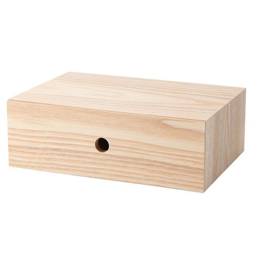 MUJI MDF 1 Drawer CASE Box Wooden Storage Desktop Organizer MOMA from JAPAN