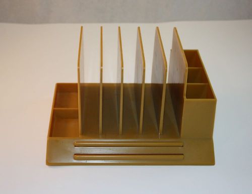 Vtg Max Klein Mid Century Desk Organizer Plastic Holder Sorting V-87 Baraboo