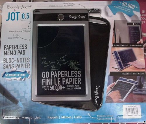 Boogie board jot 8.5 lcd e-writer w / stylus &amp; sleeve ((black)) for sale