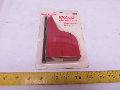 3M Scotch 11954 SWD Write-On Tape Dispenser w/SMP Pen 3/4&#034;X1-3/8&#034; Wire Marker