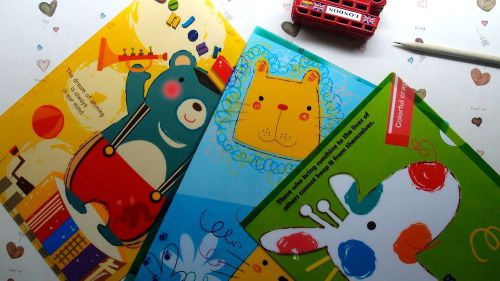 3X Bonjour Animals A4 Paper Document File Storage Holder Case Folder Stationery