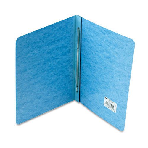 Pressboard Report Cover, Prong Clip, Letter, 3&#034; Capacity, Light Blue