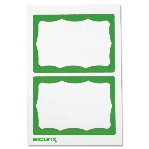 Baumgartens Name Badge Insert - 3.50&#034; X 2.25&#034; - 100 / Box - Green (BAU67646)