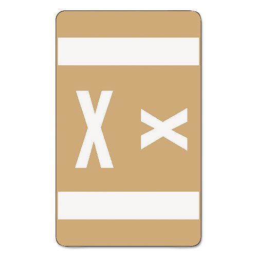 Alpha-z color-coded second letter labels, letter x, light brown, 100/pack for sale