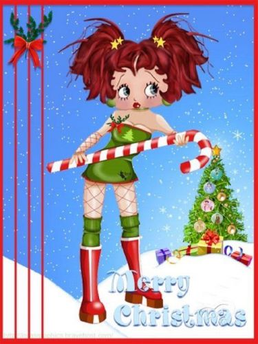 30 Return Address Labels Betty Boop Christmas Buy 3 get 1 free (bb36)