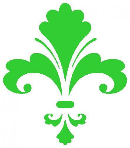 30 Custom Lime Fleur De Lis Personalized Address Labels