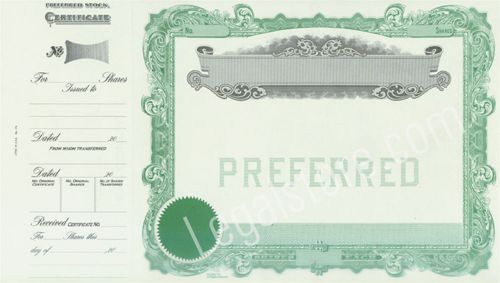 Item GC156 Goes Preferred loose 8.5&#034; x 11 with stub  certificate 25 certificates