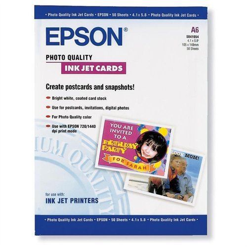 Epson Heavyweight Coated Card - A6 - 4.1&#034; x 5.8&#034; - 190g/m - Matte - (s041054)