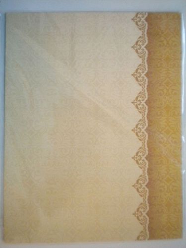 *NEW* ~ 20 Decorative &#034;GOLD DAMASK&#034; Computer Stationery Sheets