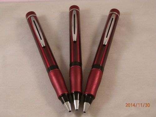 SET OF 3 MAROON TWIST PENS WITH COMFORT GRIP