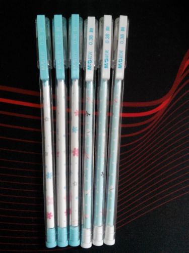 M&amp;G AGP68402 0.38mm Blue Ink Gel Pen 6PCS