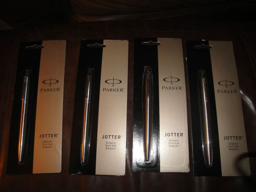 4 Parker JOTTER ballpoint pens medium point  BLACK ink