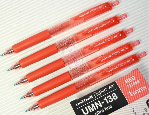 36pcs uni-ball signo rt umn-138 roller ball pen ultra fine 0.38 red ink for sale