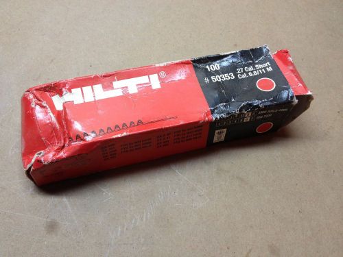 Hilti cartridge 6.8/11 m .27 cal red - use w/dx 460, dx 351, dx36 quantity 100 for sale