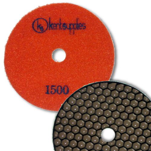 KENT Premium Quality 5&#034; DRY Grit 1500, 2mm Thick, Diamond Polishing Pad, Granite